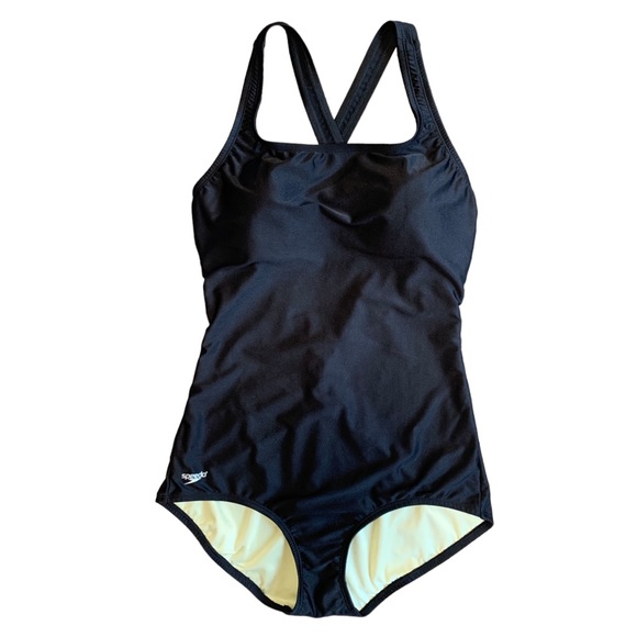 Speedo Swim Speedo Womens Modest One Piece Black Swimsuit 6 Poshmark